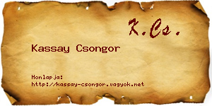 Kassay Csongor névjegykártya